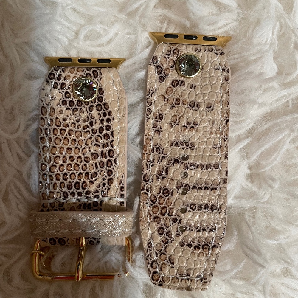 Luxe Snakeskin with Cream Watchband Size 1